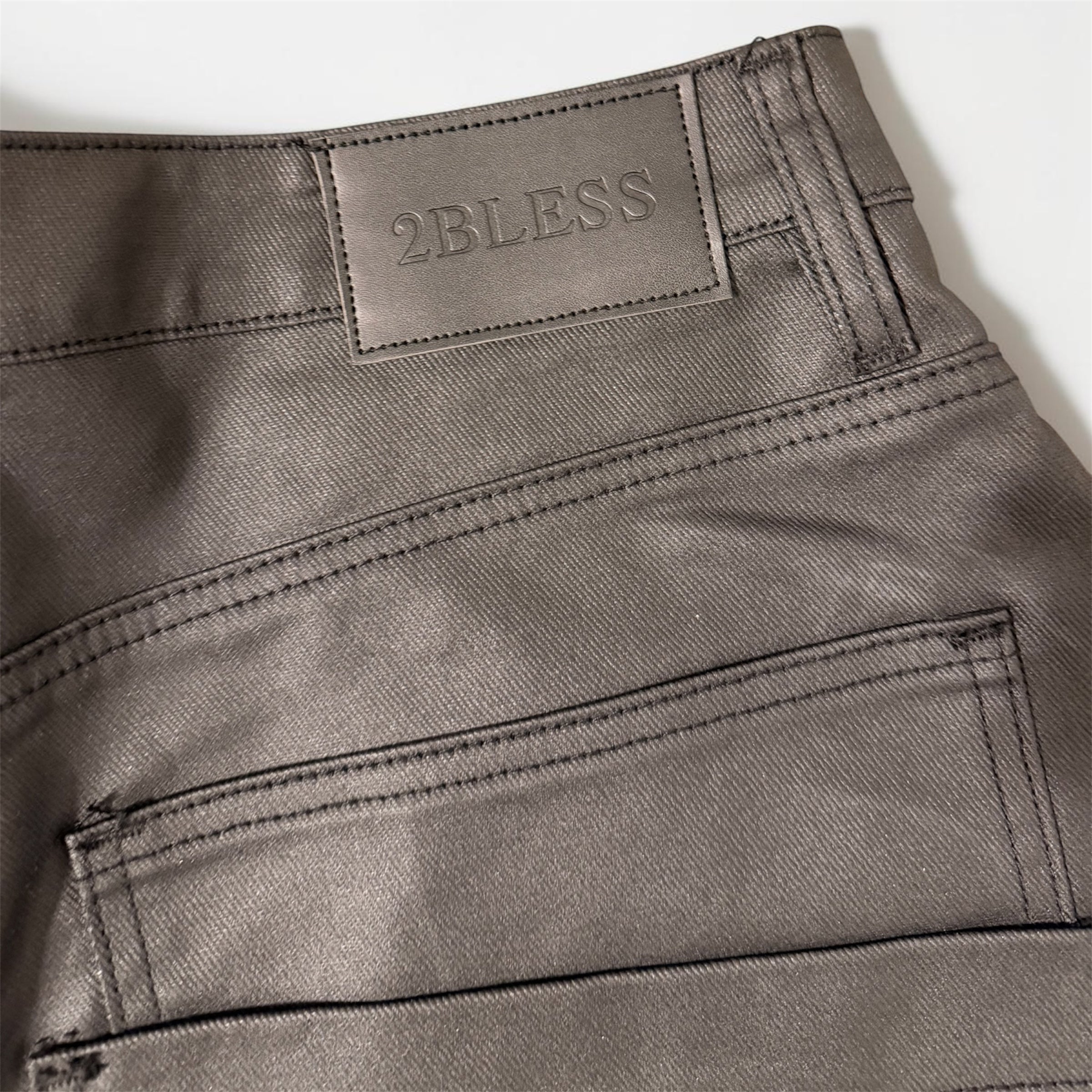 2BLESS WAXED DENIM JORTS